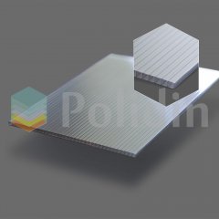 Сотовый поликарбонат Полидин 4 мм серебро Platino 2,10*12,0
